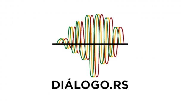 Logo do podcast da Secom Diálogo RS